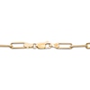 Thumbnail Image 3 of Diamond Station Paperclip Necklace 1/2 ct tw 10K Yellow Gold 18"