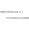 Thumbnail Image 2 of Puffy Graduating Curb Chain Necklace Hollow Sterling Silver 17.75"