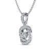 Thumbnail Image 2 of Diamond Knot Necklace 1/5 ct tw 10K White Gold 18"