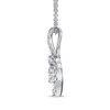 Thumbnail Image 3 of Diamond Knot Necklace 1/5 ct tw 10K White Gold 18"