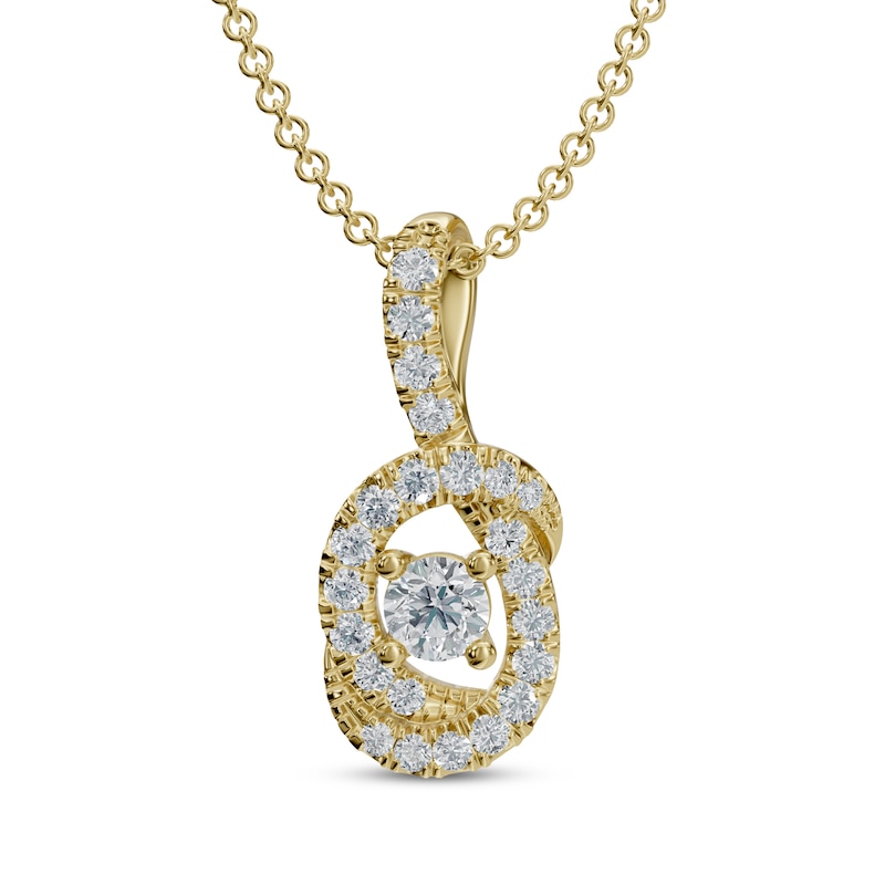 Main Image 1 of Diamond Necklace 1/5 ct tw 10K Yellow Gold 18"