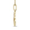 Thumbnail Image 3 of Diamond Dog Mom Heart Necklace 1/15 ct tw Sterling Silver with 10K Yellow Gold Plate 18"
