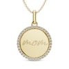 Thumbnail Image 1 of "Mom" Diamond Necklace 1/5 ct tw Sterling Silver with 10K Yellow Gold Plate 18"