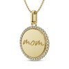 Thumbnail Image 2 of "Mom" Diamond Necklace 1/5 ct tw Sterling Silver with 10K Yellow Gold Plate 18"