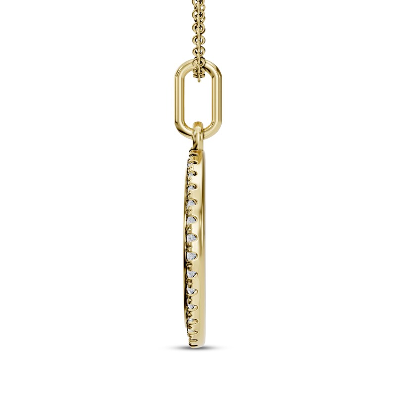 Main Image 3 of "Mom" Diamond Necklace 1/5 ct tw Sterling Silver with 10K Yellow Gold Plate 18"