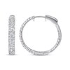 Thumbnail Image 3 of Diamond Inside-Out Hoop Earrings 1-7/8 ct tw 14K White Gold 22mm