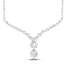 Thumbnail Image 1 of Diamond Chevron Necklace 1 ct tw 10K White Gold 18"