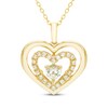 Thumbnail Image 1 of Diamond Double Heart Necklace 1 ct tw 10K Yellow Gold 18"