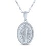 Thumbnail Image 2 of Diamond Accent Mary Necklace Sterling Silver 18"