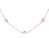 Thumbnail Image 1 of KAY Lab-Grown Diamonds Bezel-Set Station Necklace 1 ct tw 14K Rose Gold 19"