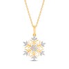 Thumbnail Image 1 of Diamond Snowflake Necklace 1/10 ct tw 10K Yellow Gold 18"