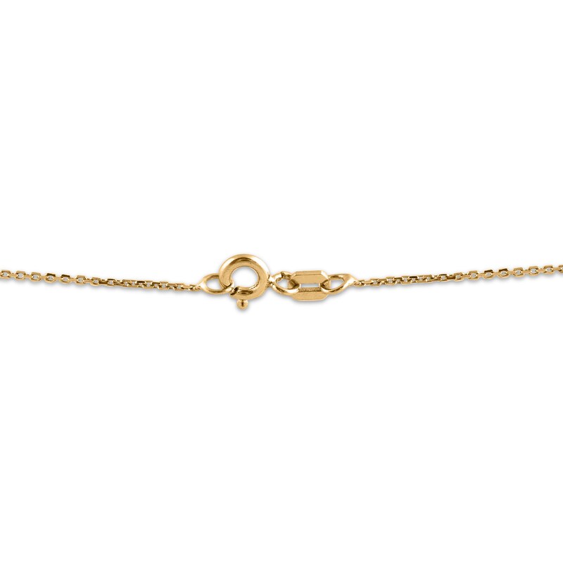 Main Image 4 of Diamond Snowflake Necklace 1/10 ct tw 10K Yellow Gold 18"