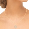 Thumbnail Image 5 of Diamond Snowflake Necklace 1/10 ct tw 10K Yellow Gold 18"