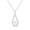 Thumbnail Image 1 of Unstoppable Love Diamond Teardrop Necklace 1/2 ct tw 10K White Gold 19"