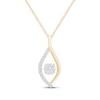 Thumbnail Image 1 of Unstoppable Love Multi-Diamond Necklace 1/5 ct tw 10K Yellow Gold 18"