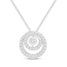 Unstoppable Love Diamond Spiral Necklace 1/3 ct tw 10K White Gold 19"
