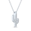 Thumbnail Image 3 of Diamond Accent Cactus Necklace Sterling Silver 18"