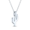 Thumbnail Image 4 of Diamond Accent Cactus Necklace Sterling Silver 18"