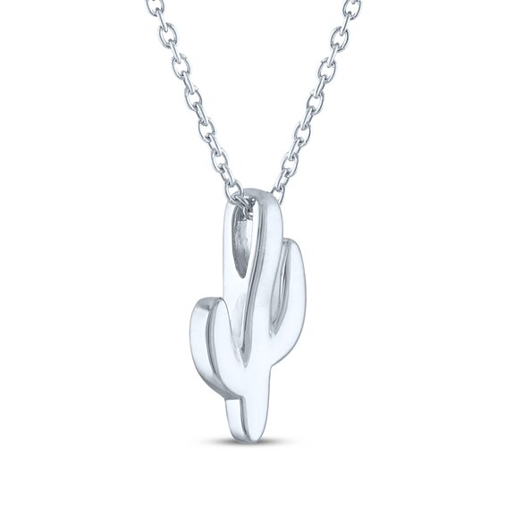 Collana in argento sterling 925 con cactus - Gioielli