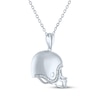 Thumbnail Image 3 of Diamond Accent Football Helmet Necklace Sterling Silver 18"
