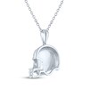 Thumbnail Image 4 of Diamond Accent Football Helmet Necklace Sterling Silver 18"