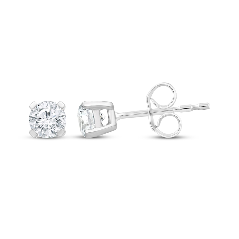 Main Image 1 of KAY Lab-Grown Diamonds Round-Cut Solitaire Stud Earrings 1/3 ct tw 10K White Gold (I/SI2)