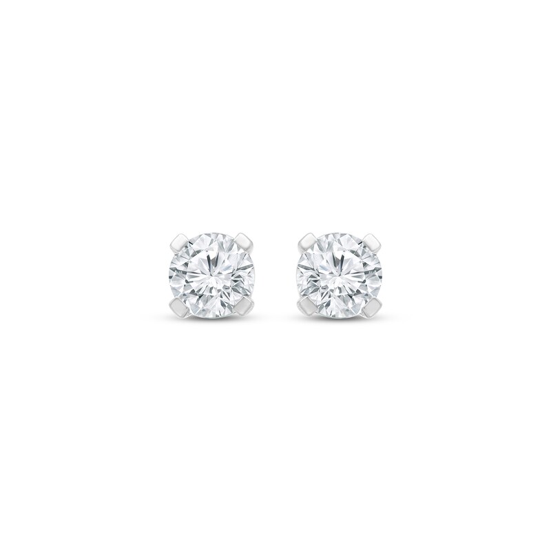 Main Image 2 of KAY Lab-Grown Diamonds Round-Cut Solitaire Stud Earrings 1/3 ct tw 10K White Gold (I/SI2)