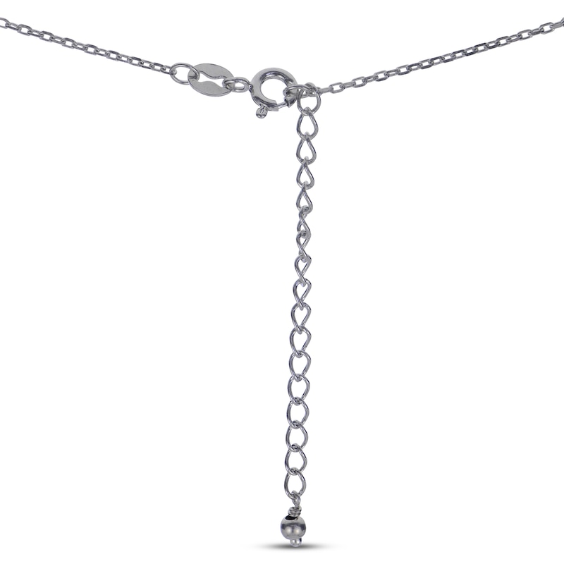 Main Image 2 of Cultured Pearl Double Strand Necklace Sterling Silver 18"