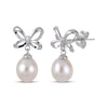 Thumbnail Image 1 of Cultured Pearl Bow Earrings Sterling Silver