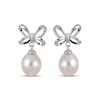 Thumbnail Image 2 of Cultured Pearl Bow Earrings Sterling Silver