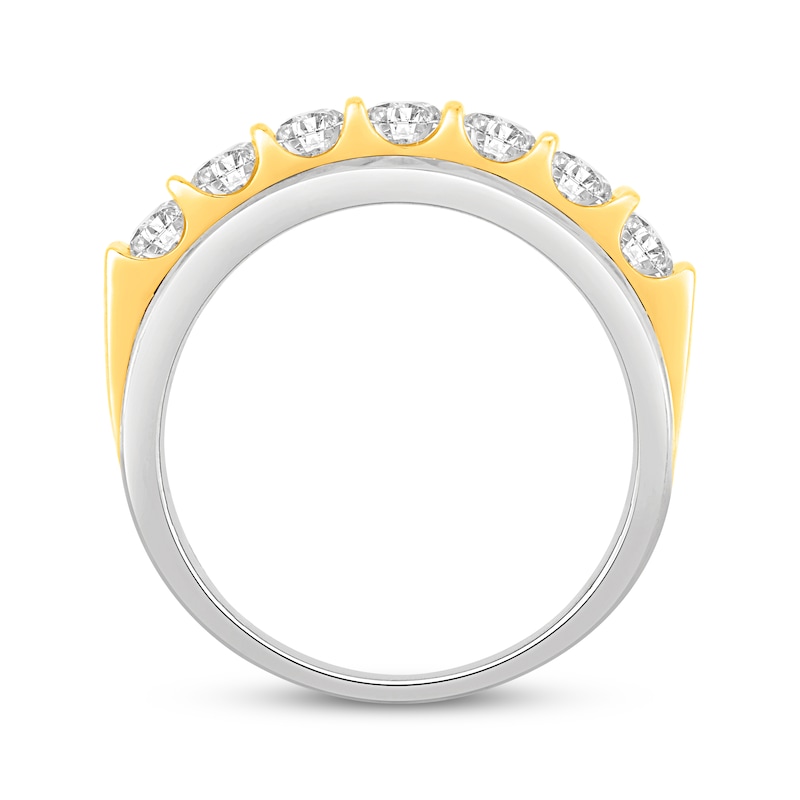 Main Image 3 of KAY Lab-Grown diamonds Men's Vertical Multi-Row Ring 2-1/2 ct tw 10K Two-Tone Gold