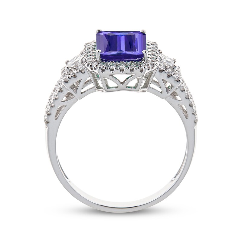 Main Image 2 of Cirari Couture Emerald-Cut Tanzanite & Diamond Ring 5/8 ct tw 18K White Gold