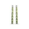 Thumbnail Image 2 of Oval-Cut Peridot Hoop Earrings Sterling Silver