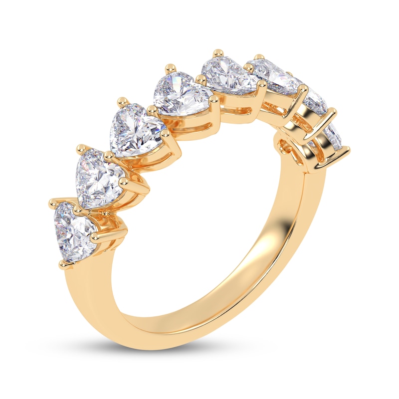 Main Image 2 of Adore Lab-Grown Diamonds Heart-Shaped East-West Anniversary Ring 2 ct tw 14K Yellow Gold