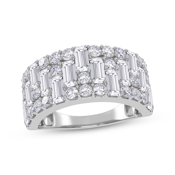KAY Lab-Grown Diamonds Baguette & Round-Cut Ring 2 ct tw 14K White Gold