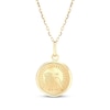 Thumbnail Image 1 of Zodiac Leo Medallion Necklace 14K Yellow Gold 18"