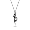 Thumbnail Image 2 of Men's Snake Necklace Stainless Steel & Black Ion Plating 24"