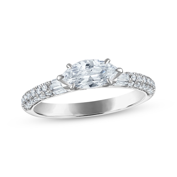 Adore Marquise-Cut Diamond East-West Engagement Ring 1-1/5 ct tw 14K White Gold