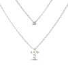 Thumbnail Image 3 of Diamond Layered Cross Necklace 1/4 ct tw 10K White Gold 18"
