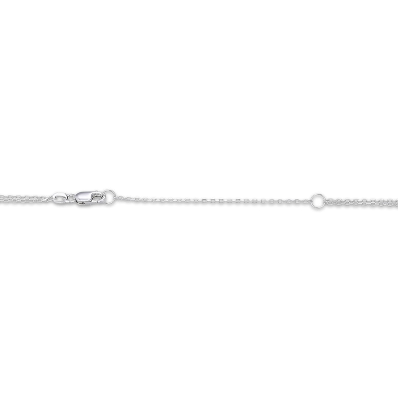 Main Image 4 of Diamond Layered Cross Necklace 1/4 ct tw 10K White Gold 18"