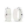 Thumbnail Image 1 of Satin-Finish Hoop Earrings Sterling Silver 20mm
