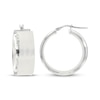 Thumbnail Image 3 of Satin-Finish Hoop Earrings Sterling Silver 20mm