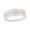 Thumbnail Image 1 of Adore Men's Diamond Wedding Band 3/8 ct tw 10K Two-Tone Gold