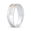 Thumbnail Image 2 of Adore Men's Diamond Wedding Band 3/8 ct tw 10K Two-Tone Gold