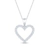 Thumbnail Image 1 of Adore Heirloom Certified Diamond Heart Outline Necklace 1/2 ct tw Platinum 18"