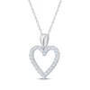 Thumbnail Image 2 of Adore Heirloom Certified Diamond Heart Outline Necklace 1/2 ct tw Platinum 18"