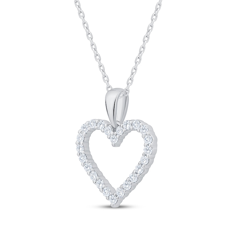 Main Image 2 of Adore Heirloom Certified Diamond Heart Outline Necklace 1/2 ct tw Platinum 18"
