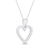 Thumbnail Image 3 of Adore Heirloom Certified Diamond Heart Outline Necklace 1/2 ct tw Platinum 18"