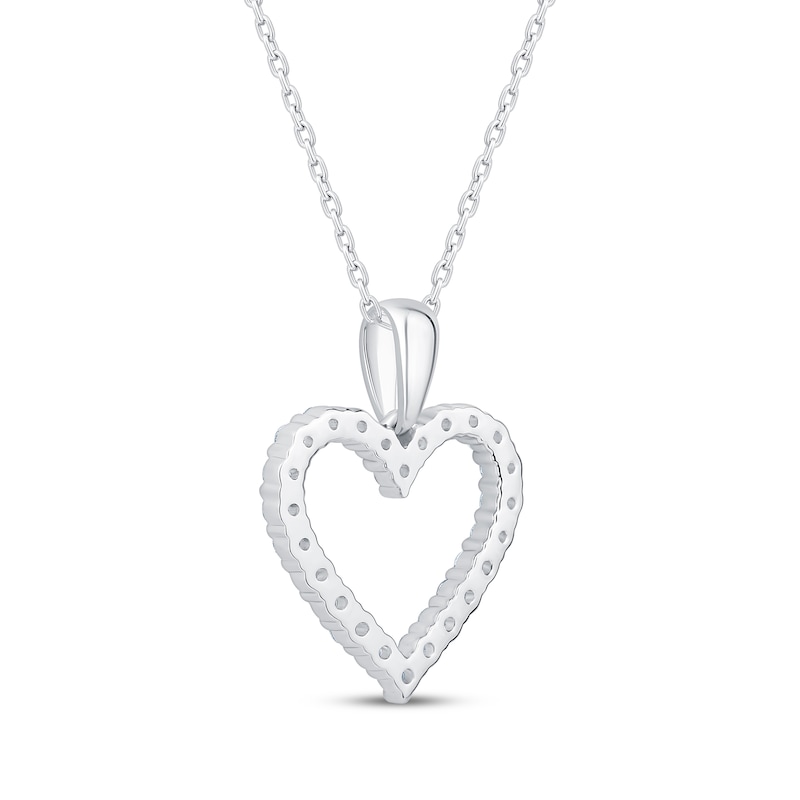 Main Image 3 of Adore Heirloom Certified Diamond Heart Outline Necklace 1/2 ct tw Platinum 18"