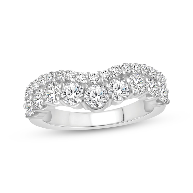 Main Image 1 of Adore Lab-Grown Diamonds Two-Row Contour Ring 1-1/2 ct tw 14K White Gold